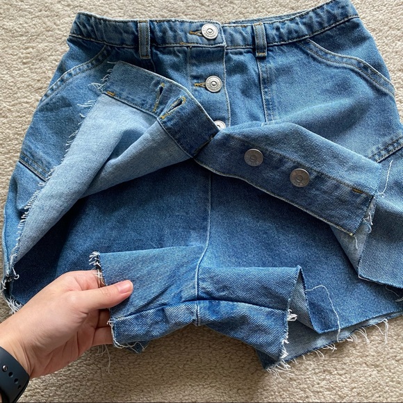 BDG DENIM BUTTON UP SKIRT / SKORT - Picture 5 of 16